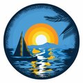 Next Innovations Moon Sail Round Wall Art 101410036-MOONSAIL